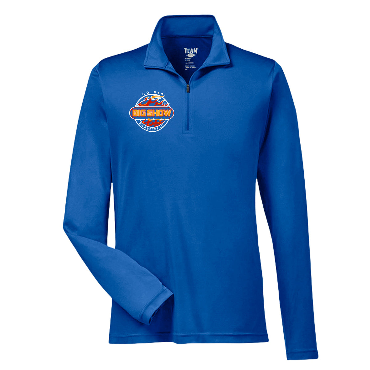 BigShow BBQ mens performance quarter-zip pullover – Sport Royal