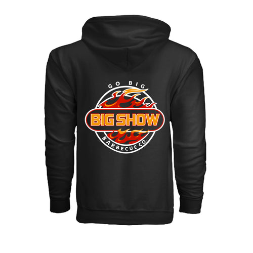 BigShow BBQ Gildan G186 full-zip hoodie with logo – Black